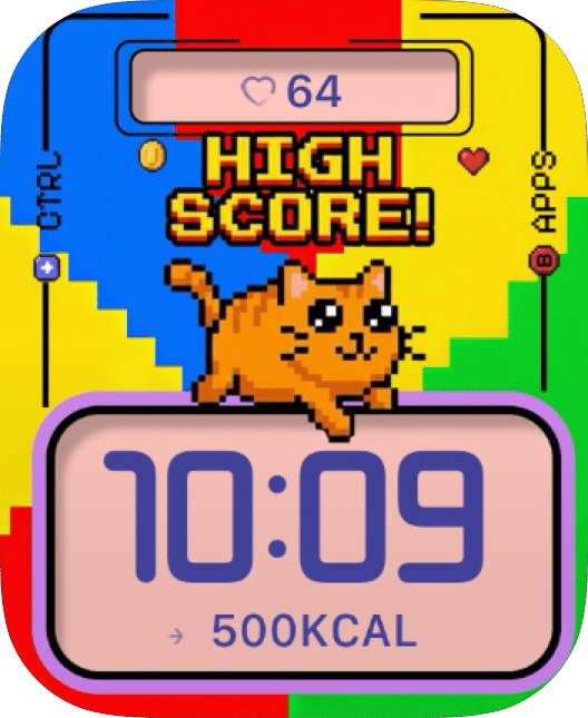 High Score Cat Arcade Face