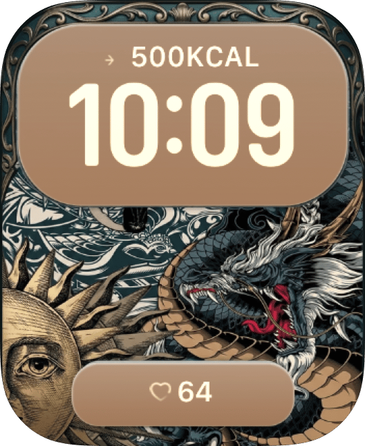 Vintage Dragon Scroll