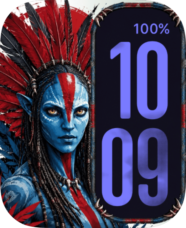 Blue Warrior Portrait