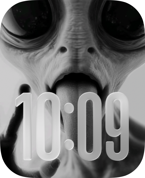 Alien Attitude watch face preview image for Apple Watch