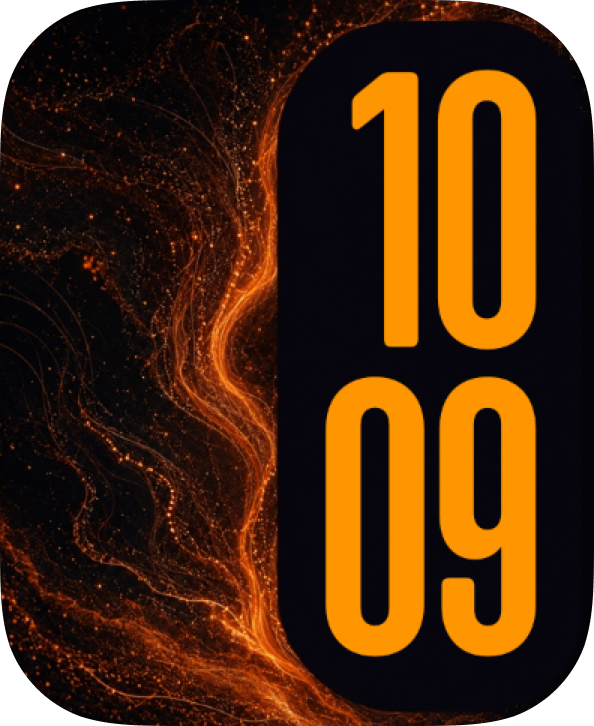 Amber Current watch face preview image for Apple Watch