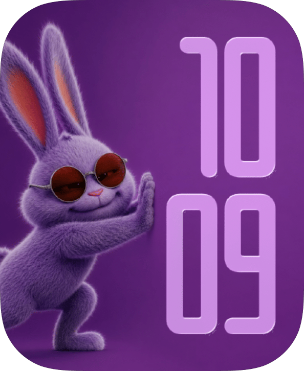 Bunny Swagger watch face preview image for Apple Watch