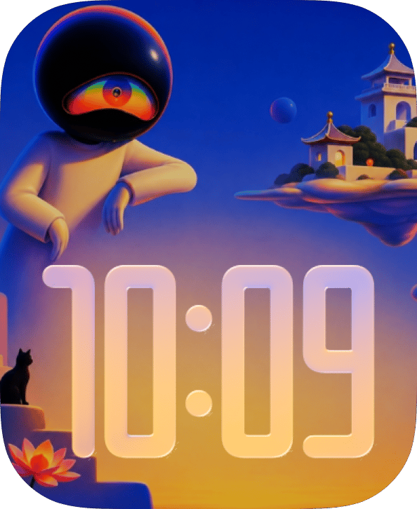Cosmic Visitor watch face preview image for Apple Watch