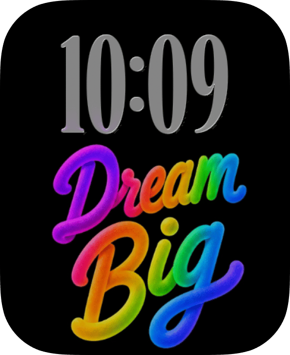 Dream Big watch face preview image for Apple Watch