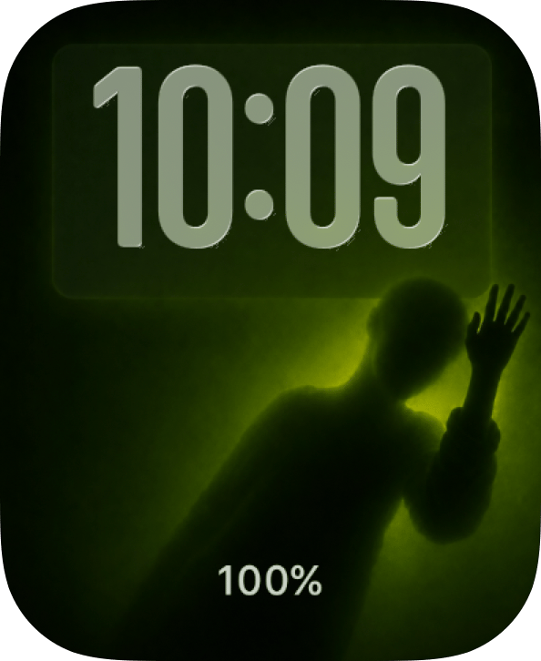 Green Shadow watch face preview image for Apple Watch