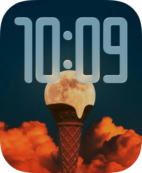 Moon Melt watch face preview image for Apple Watch