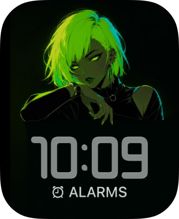 Neon Gaze watch face preview image for Apple Watch