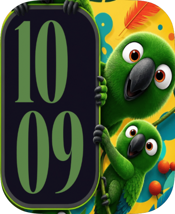 Parrot Peek watch face preview image for Apple Watch
