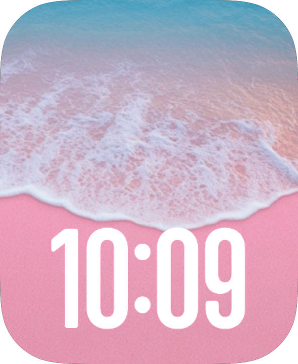 Pink Tide watch face preview image for Apple Watch