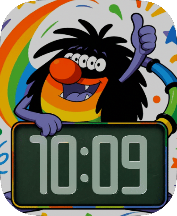 Rainbow Rascal watch face preview image for Apple Watch