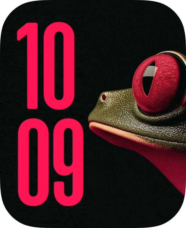 Ruby Gaze watch face preview image for Apple Watch