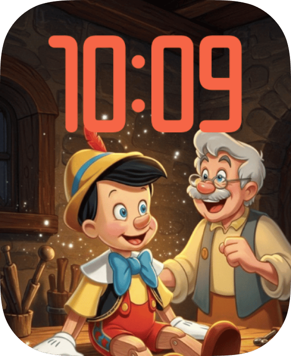 Wooden Wish watch face preview image for Apple Watch