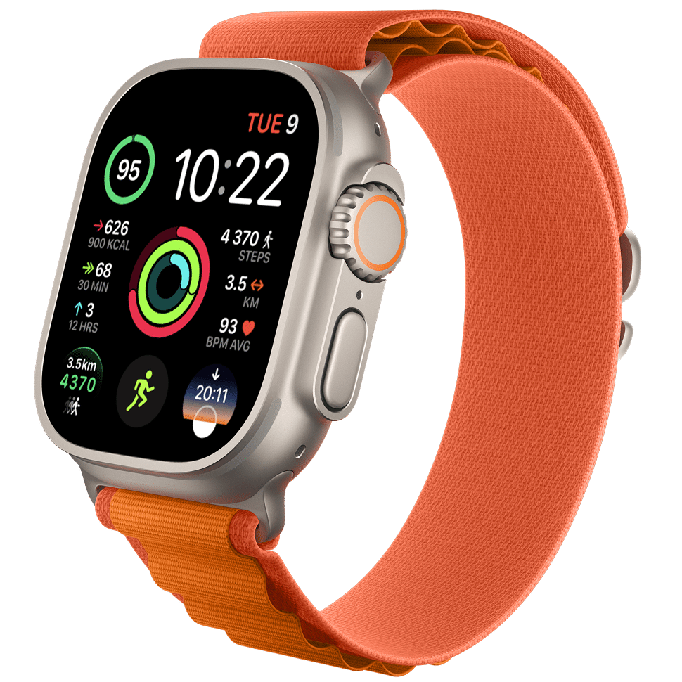 Apple Watch Ultra with live watch face