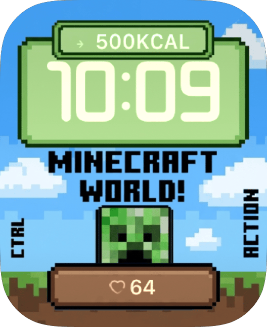 minecraft watch face preview for Apple Watch