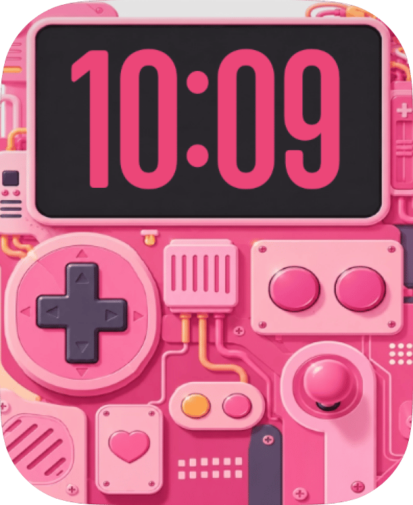 Pink Player watch face preview for Apple Watch