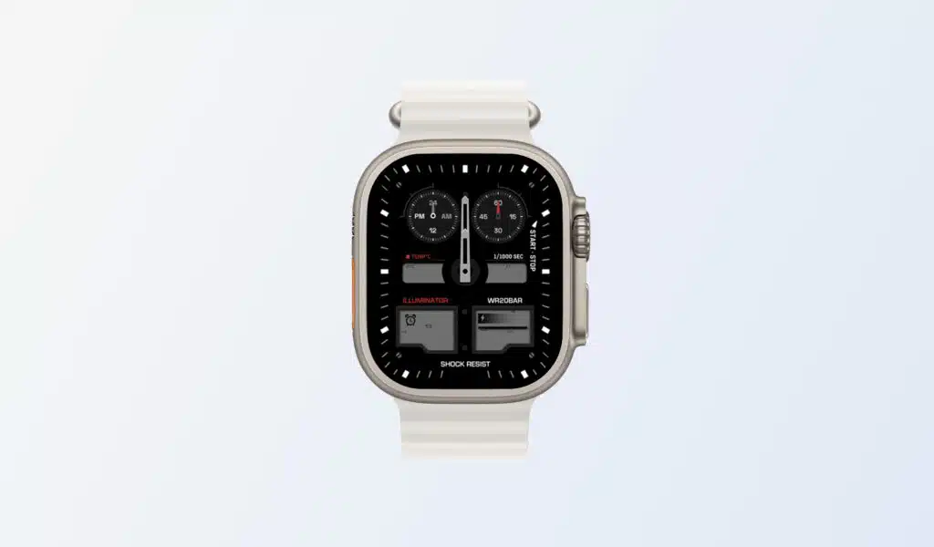 Asombrosa esfera para Apple Watch al estilo Citizen con características multifuncionales. 