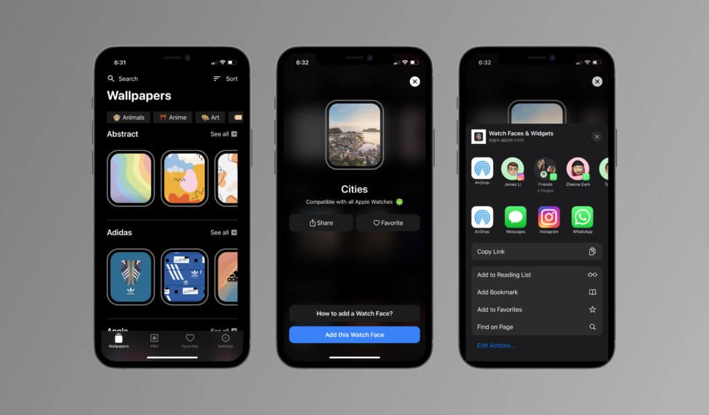 Sharing Apple Watch Faces from Watch Faces & Widgets app